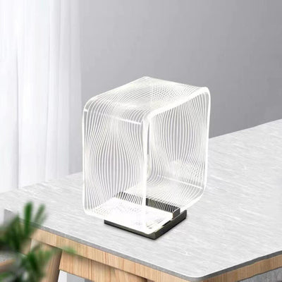 Nordic Square Ring Acryl LED Dekorative Tischlampe 