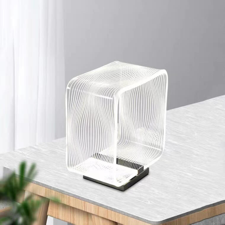 Nordic Square Ring Acryl LED Dekorative Tischlampe 
