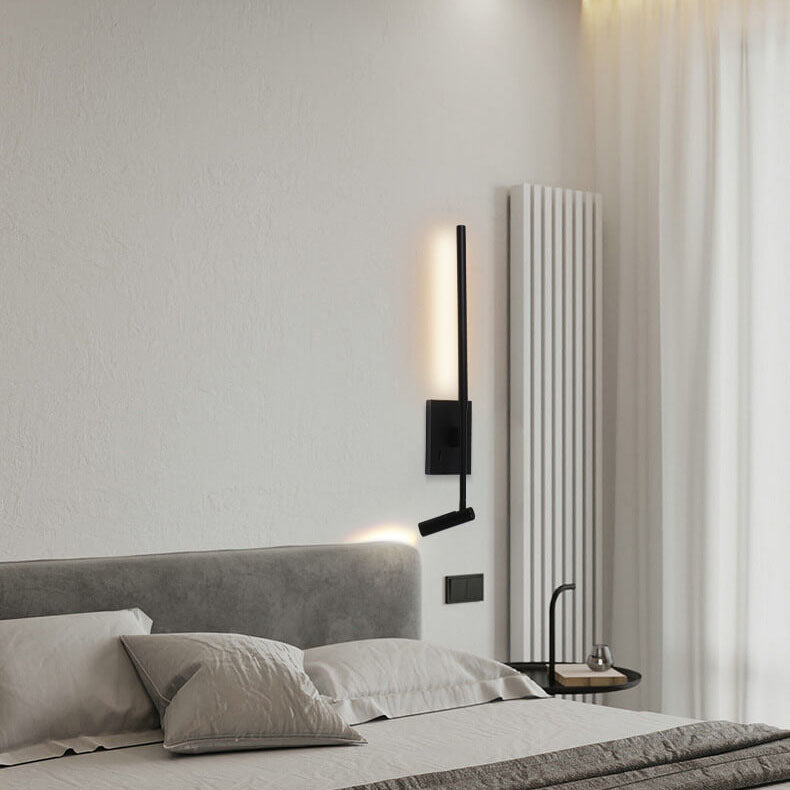 Lámpara de pared LED con aplique de lectura de moldura acrílica moderna 