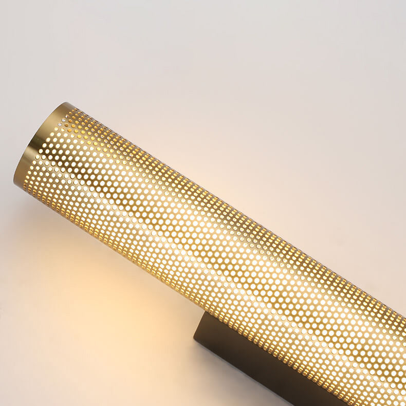 Applique Murale LED en Acrylique avec Matériel de Colonne de Grille de Vanité de Luxe Moderne 
