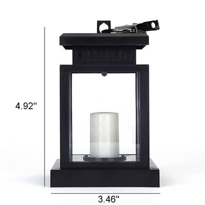 Solar LED Candle Light Square Lantern Outdoor Light