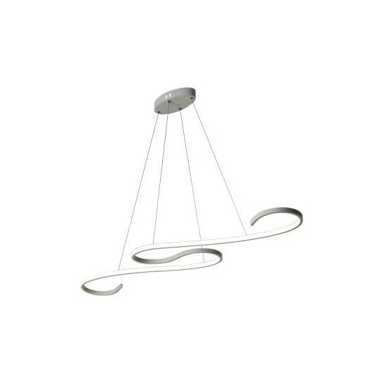 Lustre LED en aluminium de ligne de courbe créative moderne 