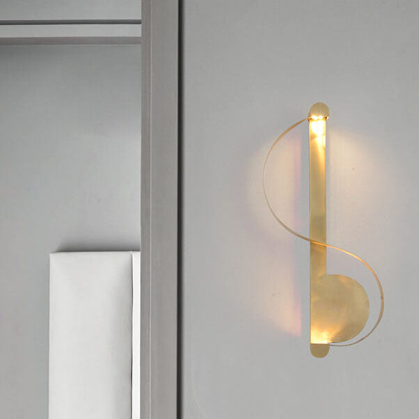 Nordic Luxury Golden Curve Ring Brass LED Wall Sconce Lamp