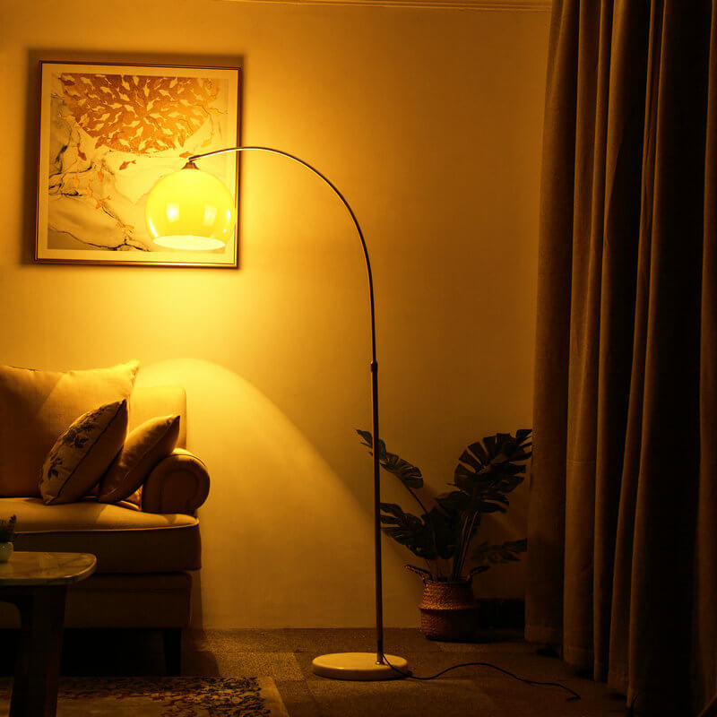 Moderne 1-flammige Stehlampe mit Angelruten-Lampenschirm aus Acryl 