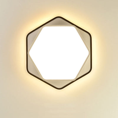 Moderne LED-Unterputzleuchte mit kreativem polygonalem geometrischem Design aus Acryl 