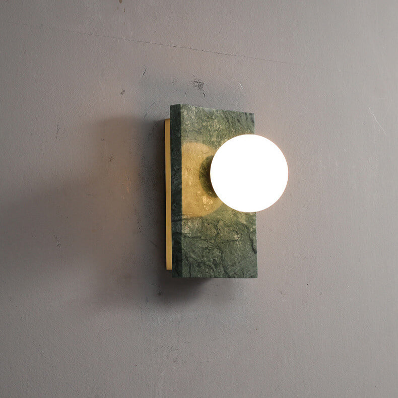 Nordic Marble Rectangular Design 1-Light Wall Sconce Lamp