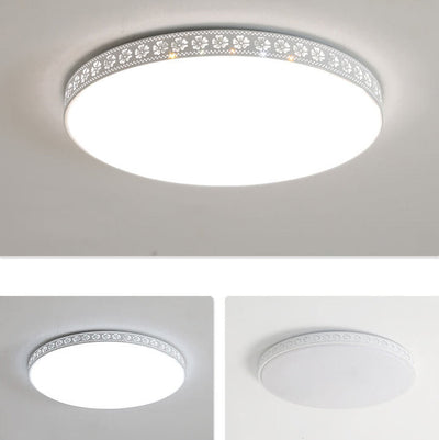 Modern Minimalist Plum Blossom Round LED Flush Mount Ceiling Light