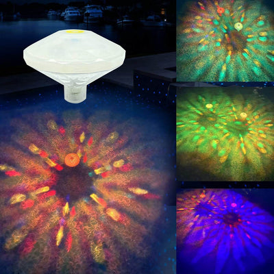 Diamantförmiges wasserdichtes RGB-Farb-LED-Tauchlicht-Nachtlicht 