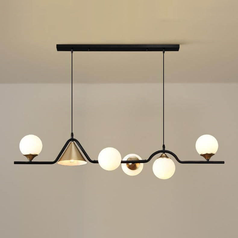 Nordic Creative Light Luxury Round Ball 4/5/6-Light Island Light Chandelier