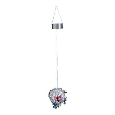 Solar Outdoor Waterproof Hanging Butterfly Ball LED Outdoor Pendant Light