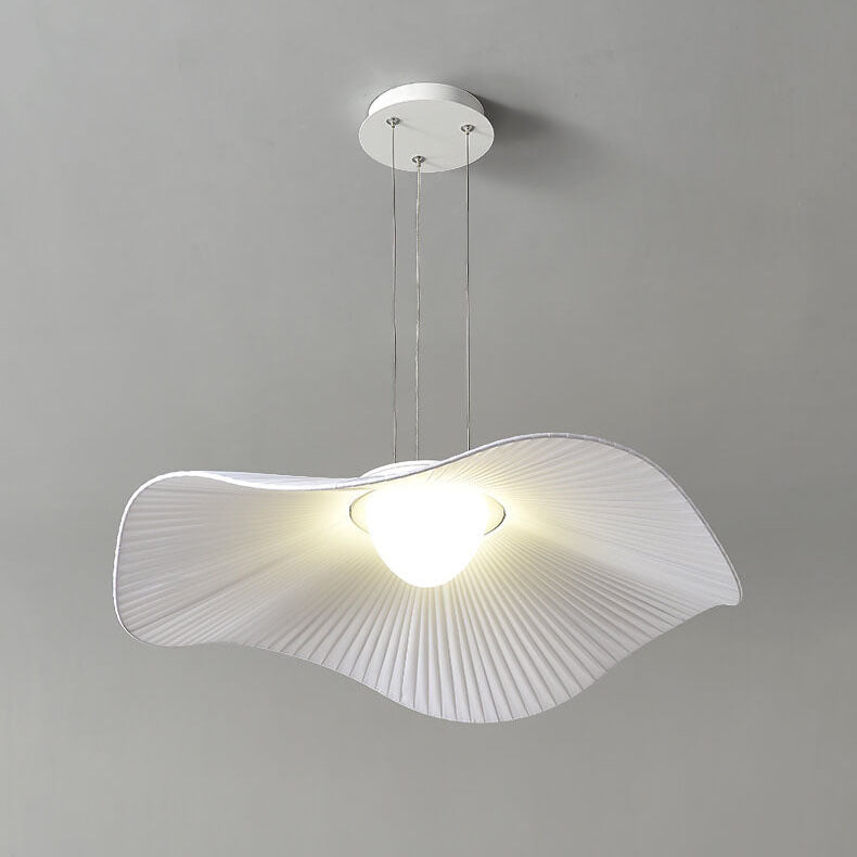 Modern Creative Cloth Lotus Leaf LED Semi-Flush Mount Light