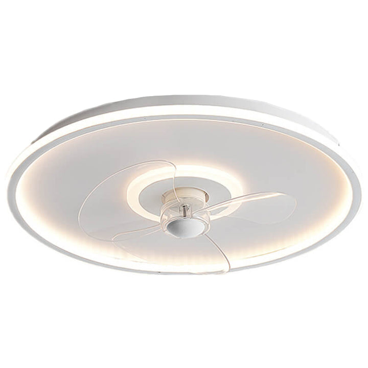 Moderne Acryl Runde Minimalistische LED-Deckenventilatorlampe 