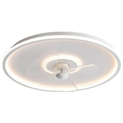 Modern Acrylic Round Minimalistic LED Flush Mount Fan Light
