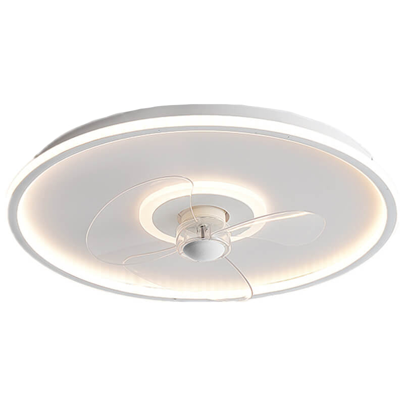 Modern Acrylic Round Minimalistic LED Flush Mount Fan Light