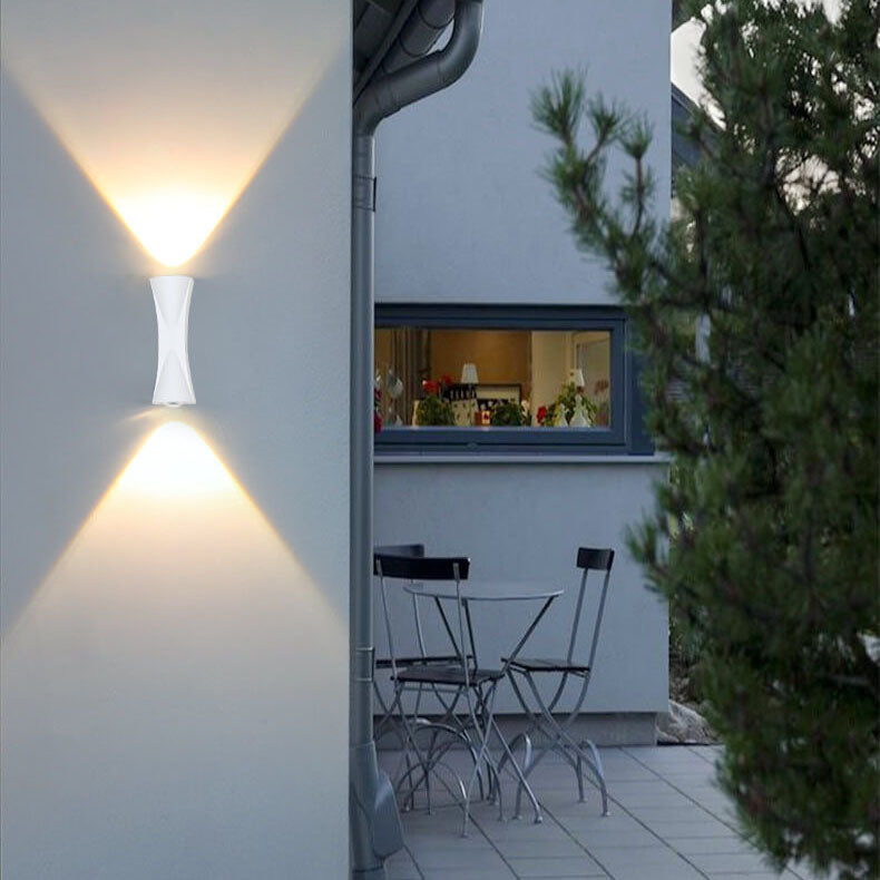 Einfache wasserdichte LED-Wandleuchte aus Aluminium für den Außenbereich