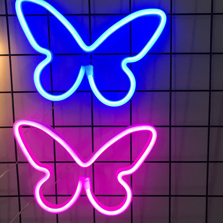 Contemporary Creative Butterfly PS LED USB Plug-In/Battery Decorative Neon Light For Bedroom