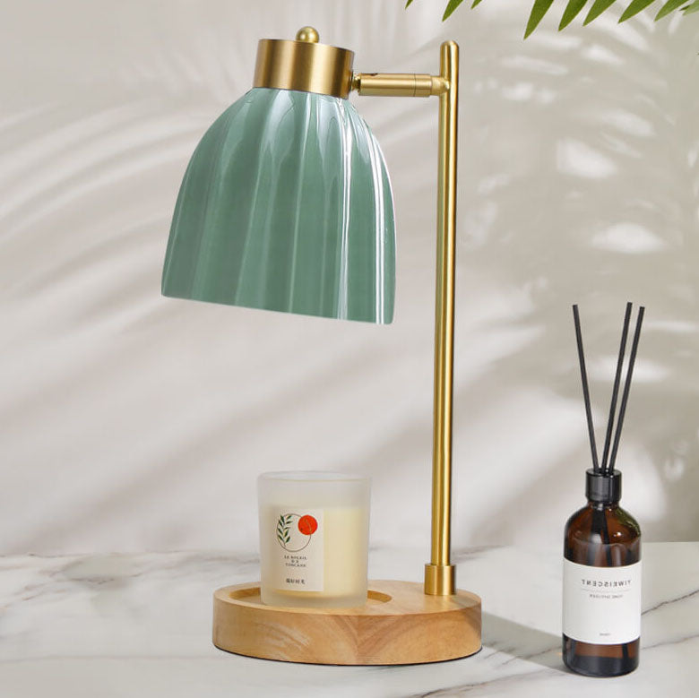 Lampe de table en cire fondue à 1 lumière avec minuterie et variateur en cuivre nordique 