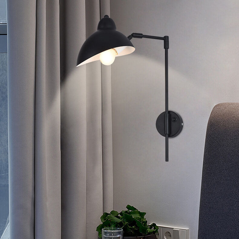 Modern Minimalist Iron Duck Folding Telescopic Long Pole 1-Light Wall Sconce Lamp For Living Room &amp; Bedroom