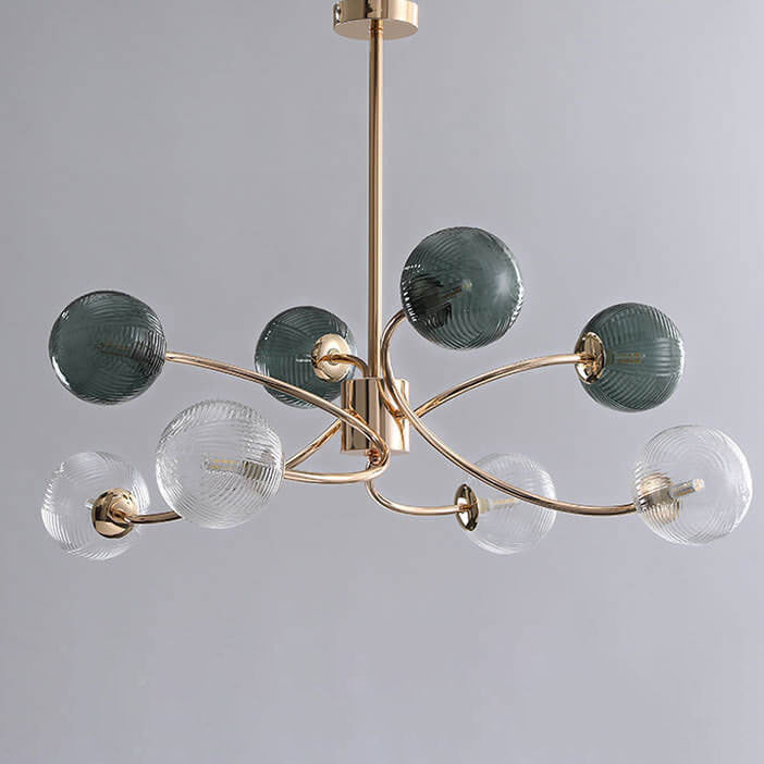 Nordic Minimalist Glass Magic Beans 6/8/12 Light Chandelier