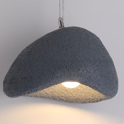 Japanese Wabi-sabi Resin Imitation Stone 1-Light Pendant Light