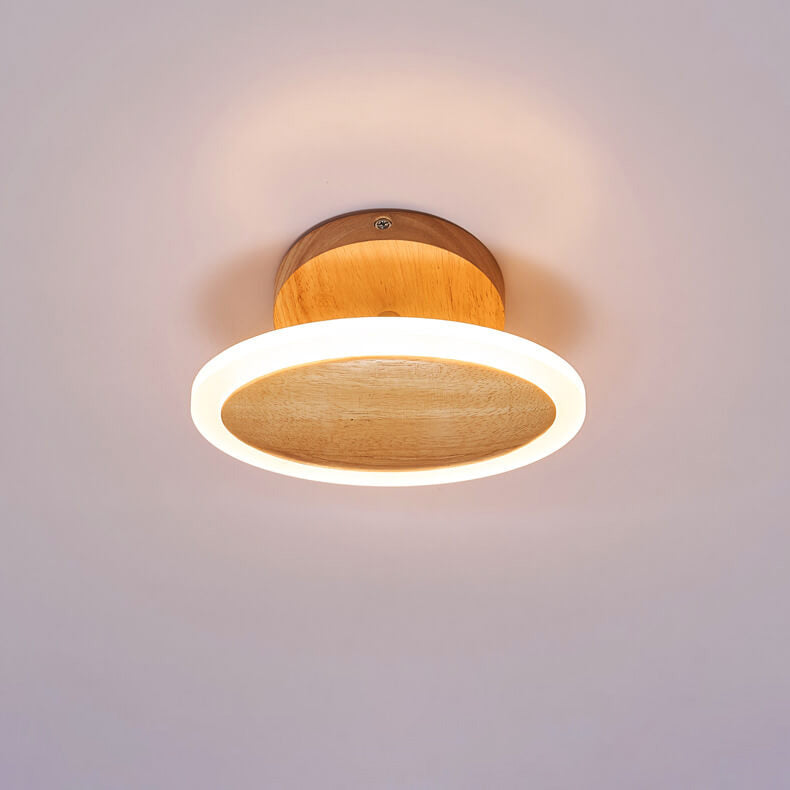 Moderne minimalistische ovale LED-Deckenleuchte mit halber Einbauleuchte 