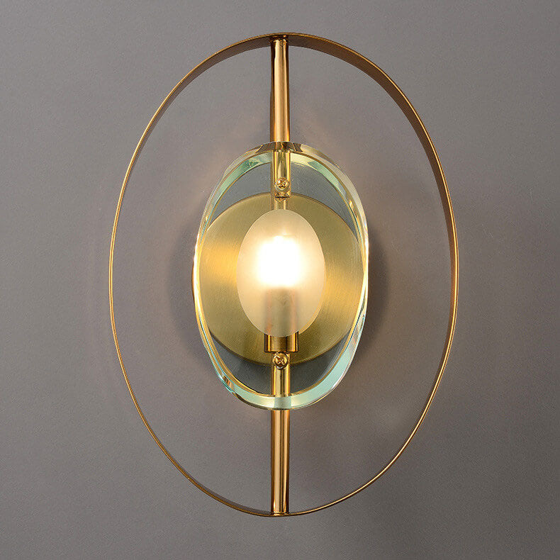 Modern Nordic Light Luxury Creative Round Ring 1-Light Wall Sconce Lamp