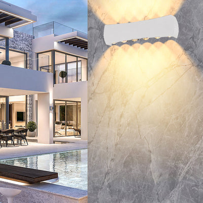 Simple Creative Arc Rectangular LED Outdoor Waterproof Wall Sconce Lamp