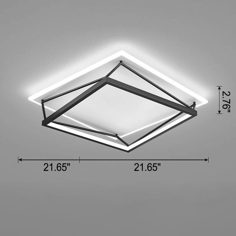 Nordic Minimalist Geometric Art LED Flush Mount Ceiling Light