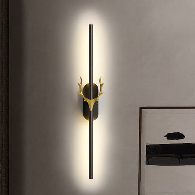Applique murale LED en forme de bois, lumière moderne et luxueuse, longue bande en aluminium, lampe 
