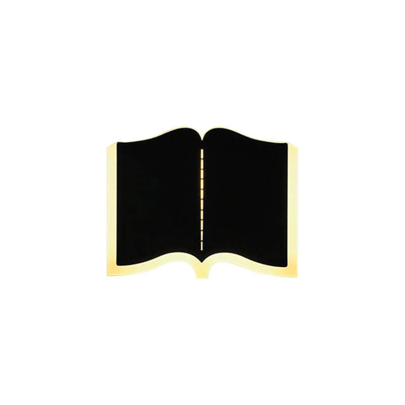 Minimalist Book Shape Iron 1-Light LED Wall Sconce Lamp