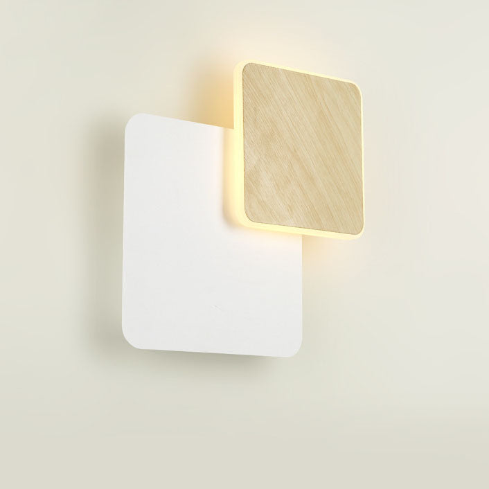 Nordic Minimalist Log Square Round LED Wall Sconce Lamp