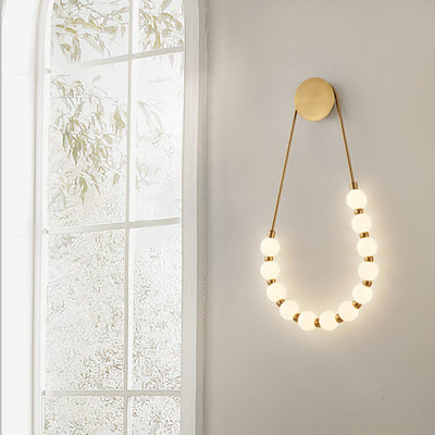 Modern Minimalist Necklace Magic Bean LED Wall Sconce Lamp