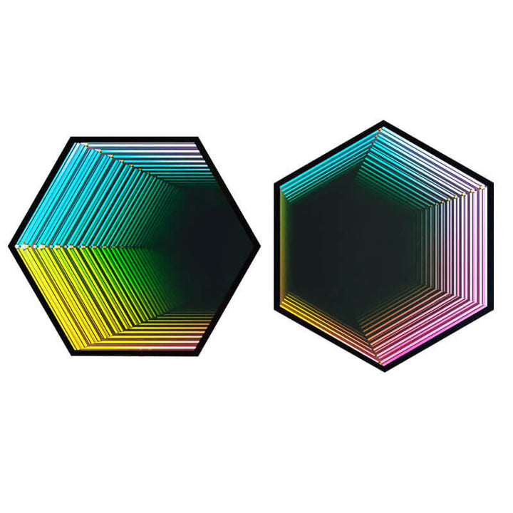Lampe murale décorative créative à LED hexagonale/octogonale RVB 