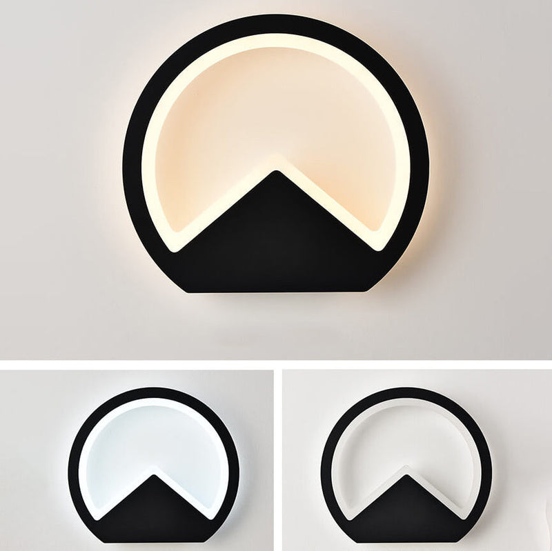 Nordic Minimalist Round Geometric LED Wall Sconce Lamp