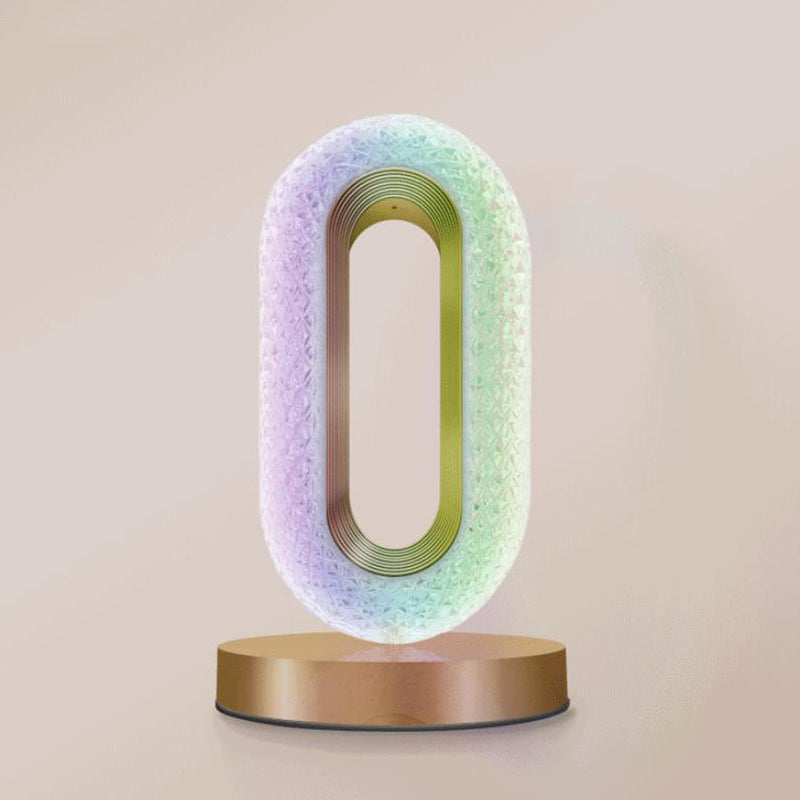 Nordic Creative Crystal Ring RGB APP LED Night Light Table Lamp