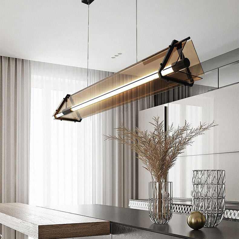 Modern Glass Creative Three-dimensional Triangle Geometric Design 1-Light  Chandelier