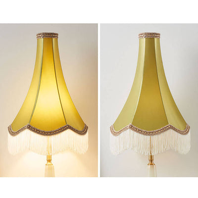 Lampe de Table à Franges Rétro Française en Cuivre à 1 Lumière 