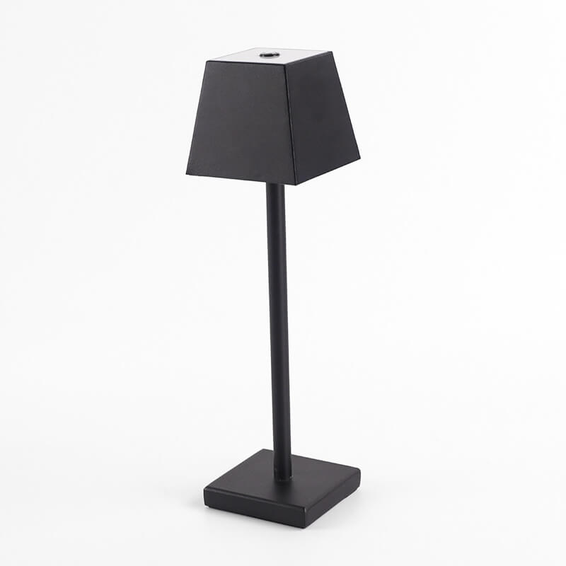 Modern Solid Color Square Metal LED Touch Table Lamp