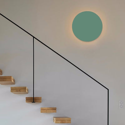 Modern Minimalist Colorful Round Iron LED Wall Sconce Lamp