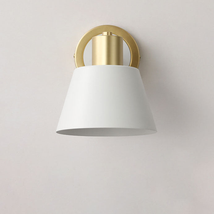 Modern Minimalist Pure White Hardware 1-Light Wall Sconce Lamp