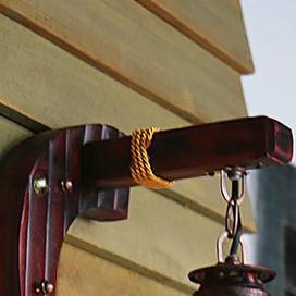 Retro Bamboo Weaving Handle 1-Light Antique Glass Kerosene Wall Lamp