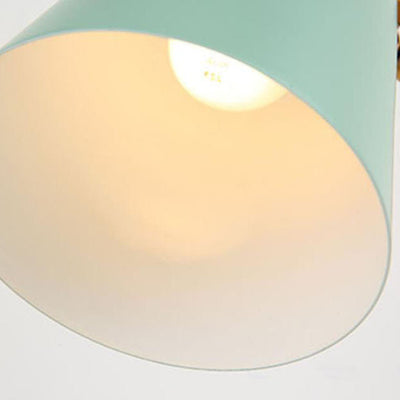 Moderne einfache Macaron Iron Cone 1-Licht-Tischlampe 