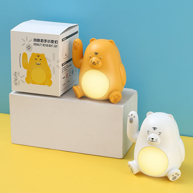 Modern Creative Tiger Silicone LED USB Rechargeable Pat Night Light