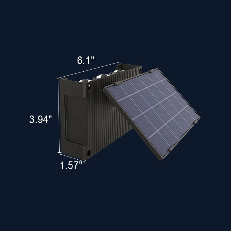 Lámpara de Aplique de Pared Moderna Cuadrada Solar LED para Jardín Paisaje Exterior Impermeable 