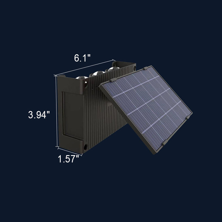 Lámpara de Aplique de Pared Moderna Cuadrada Solar LED para Jardín Paisaje Exterior Impermeable 