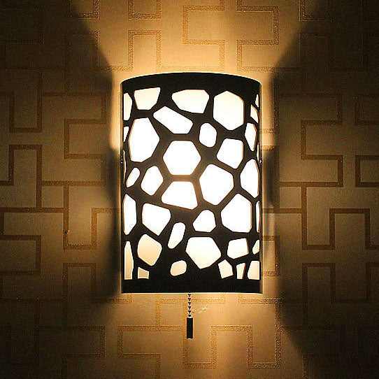 Modern Creative Iron Half Cylinder 1-Light Wall Sconce Lamp