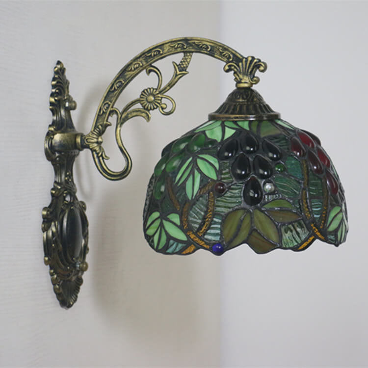 European Vintage Tiffany 1-Light Wall Sconce Lamp