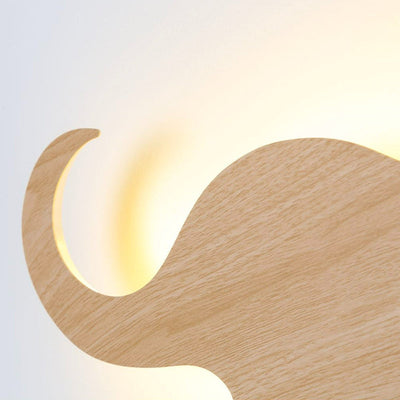 Contemporary Creative Imitation Wood Grain Dinosaur Shape LED Kid's Wall Sconce Lamp For Bedroom