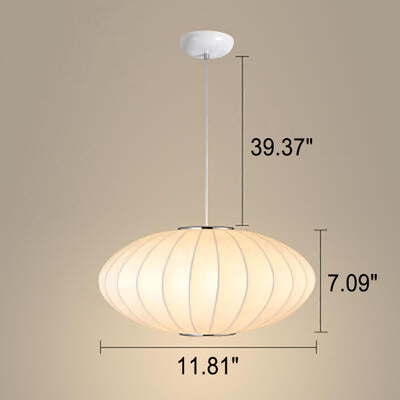 Fabric 1-Light Cocoon Pendant Light