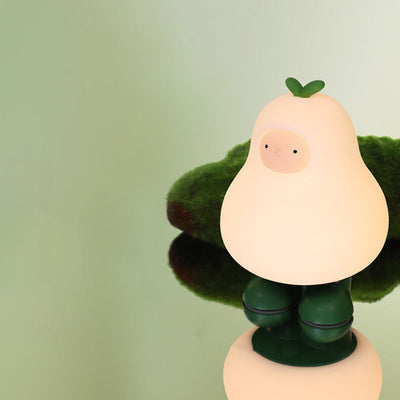 Lampe de table à LED en silicone en forme de poire créative 